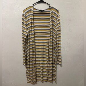 Ambiance Striped Top in Mustard, Gray & White